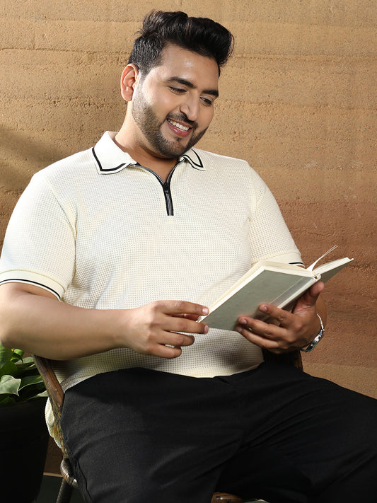 Micro-Waffle Polo T-Shirt
