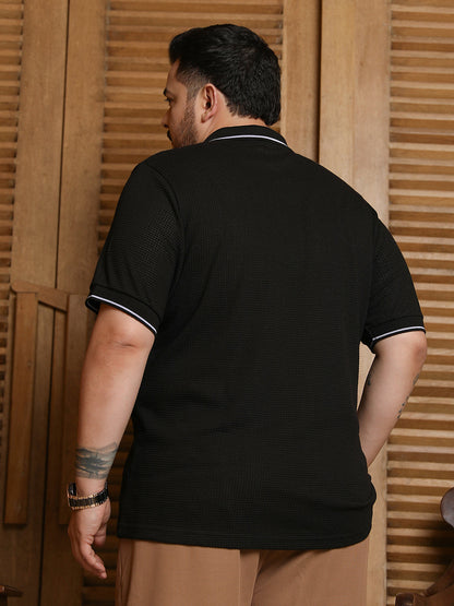 Micro-Waffle Polo T-Shirt