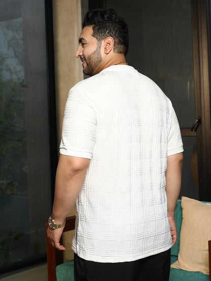 Intertwine-Textured Polo T-Shirt