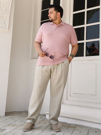 Interweave-Textured Polo T-Shirt