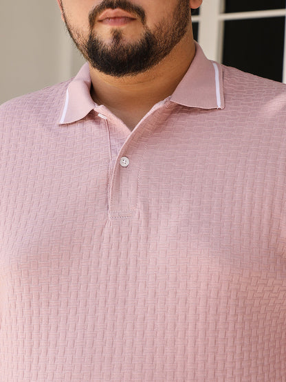Interweave-Textured Polo T-Shirt