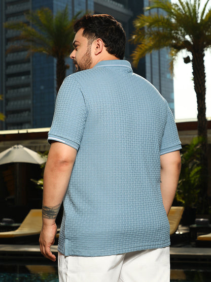 Interweave-Textured Polo T-Shirt