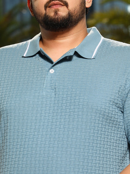 Interweave-Textured Polo T-Shirt
