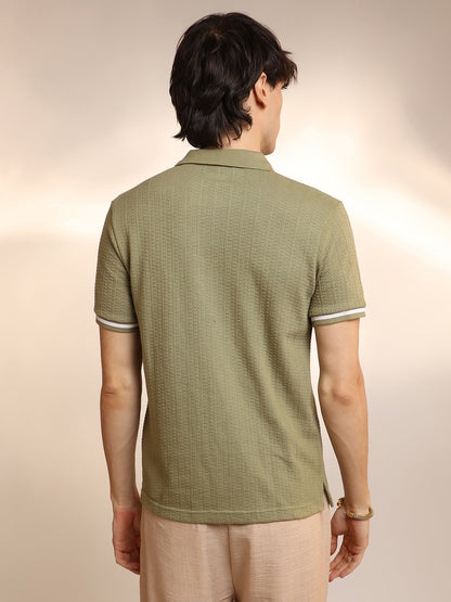 Textured Polo T-Shirt