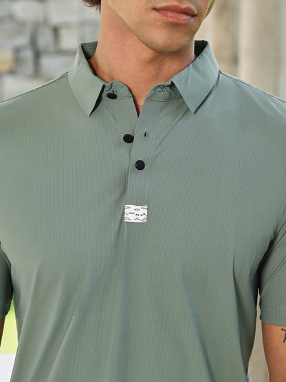 Seamless Waffle Polo T-Shirt