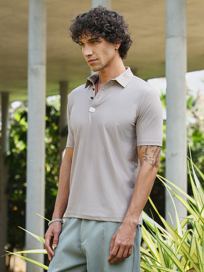 Seamless Waffle Polo T-Shirt