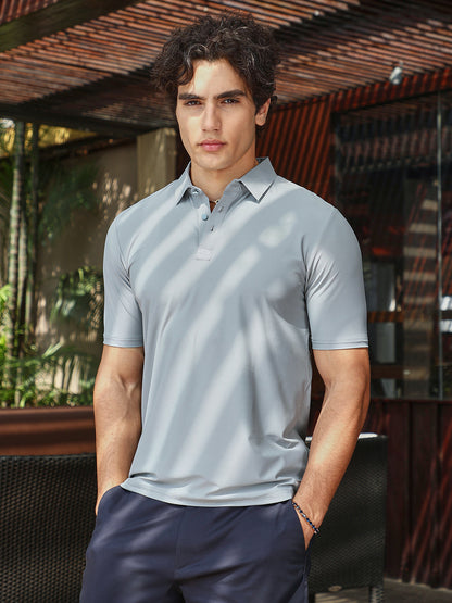 Seamless Solid Polo T-Shirt