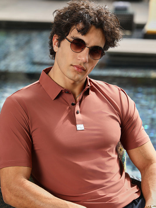 Seamless Solid Polo T-Shirt