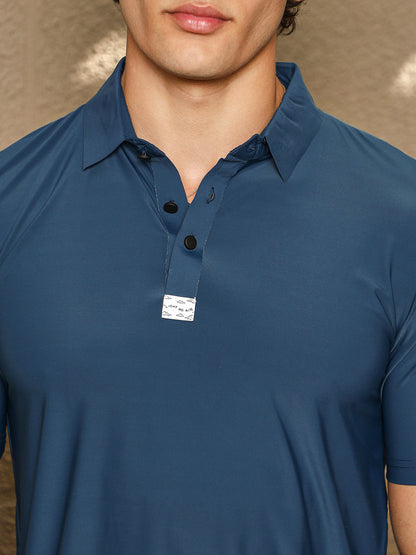 Seamless Solid Polo T-Shirt