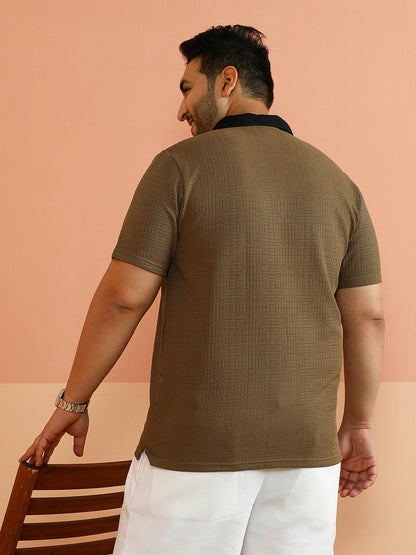 Oblique-Block Polo T-Shirt