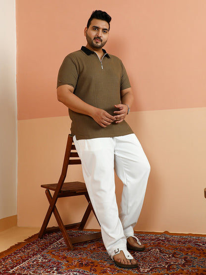 Oblique-Block Polo T-Shirt