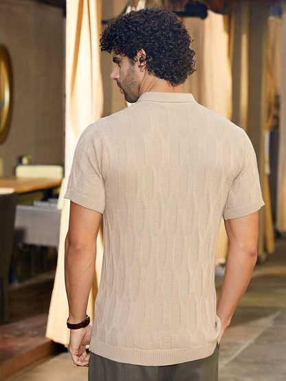Webbing-Tactile Polo T-Shirt