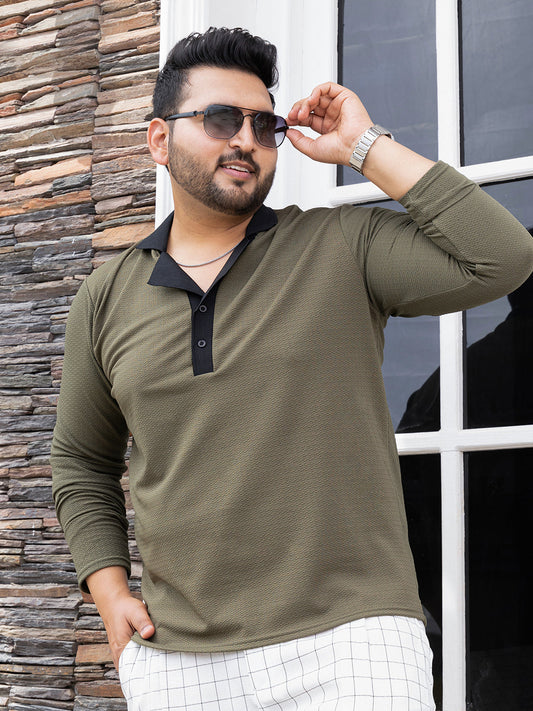 Textured Cuban Polo T-Shirt