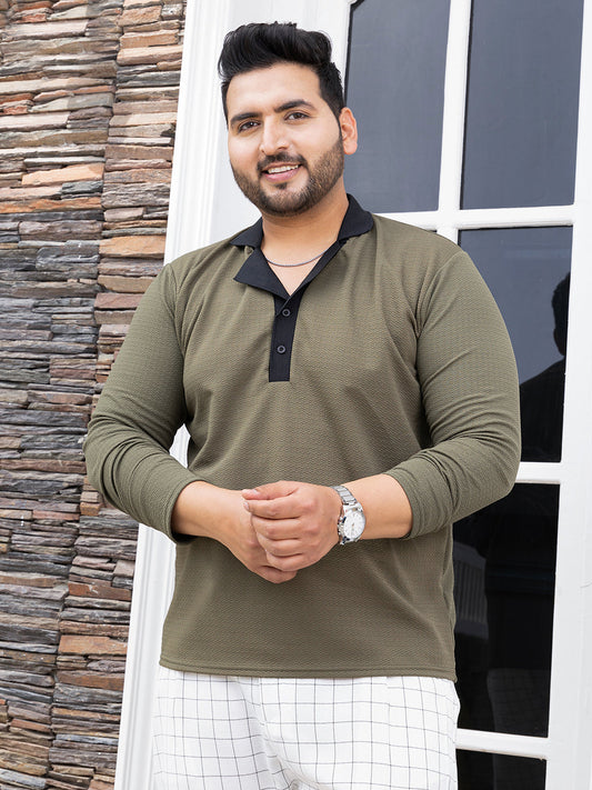 Textured Cuban Polo T-Shirt