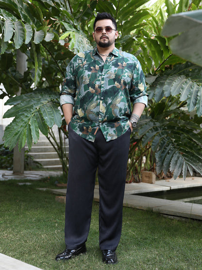 Botanical-Scape Imprint Shirt