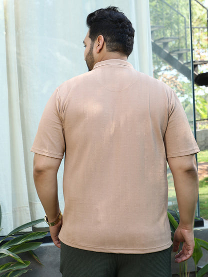 Rope-Tactile Cuban Polo T-Shirt