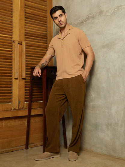 Rope-Tactile Cuban Polo T-Shirt