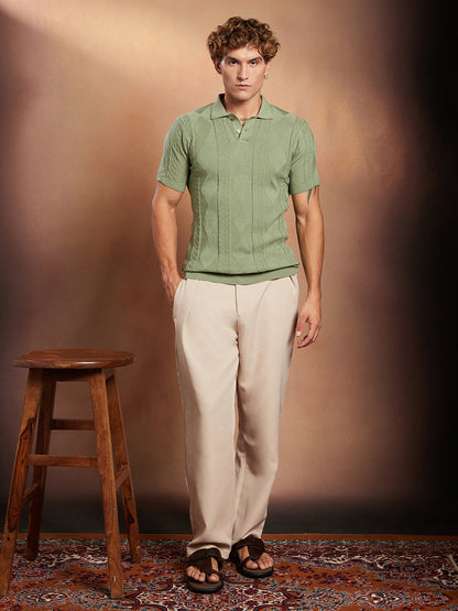 Argyle-Tactile Polo T-Shirt