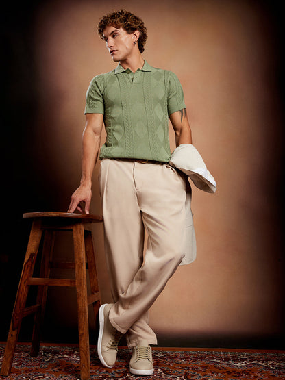 Argyle-Tactile Polo T-Shirt