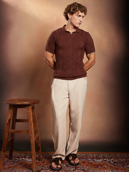 Argyle-Tactile Polo T-Shirt