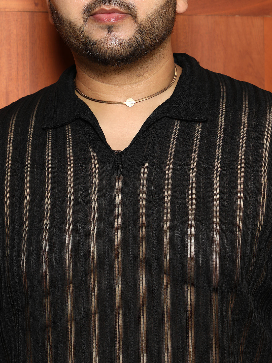 Duo-Striped Relaxed Polo T-Shirt