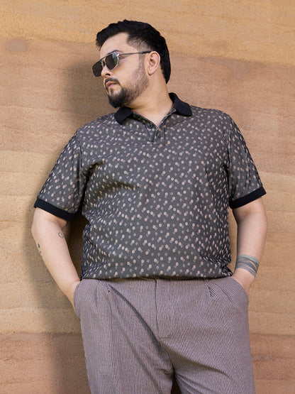 Shadowed-Polka Polo T-Shirt