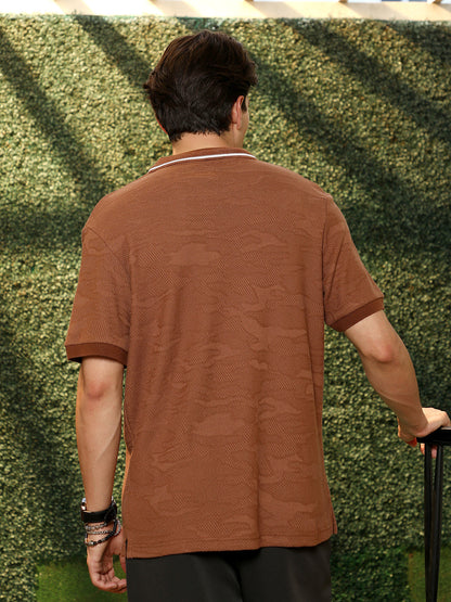 Tactile-Knitted Polo T-Shirt