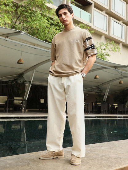 Boxy Folk-Wave T-Shirt