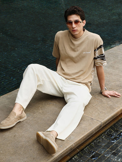 Boxy Folk-Wave T-Shirt