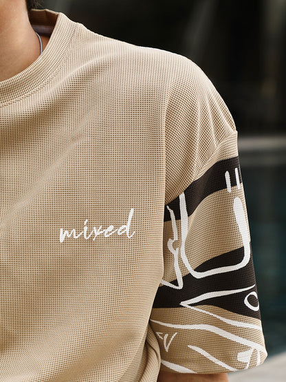 Boxy Folk-Wave T-Shirt