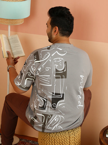Boxy Folk-Wave T-Shirt