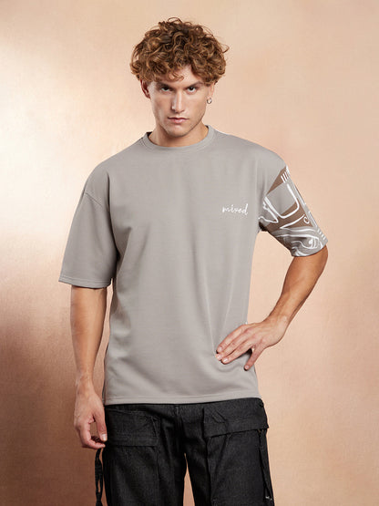 Boxy Folk-Wave T-Shirt