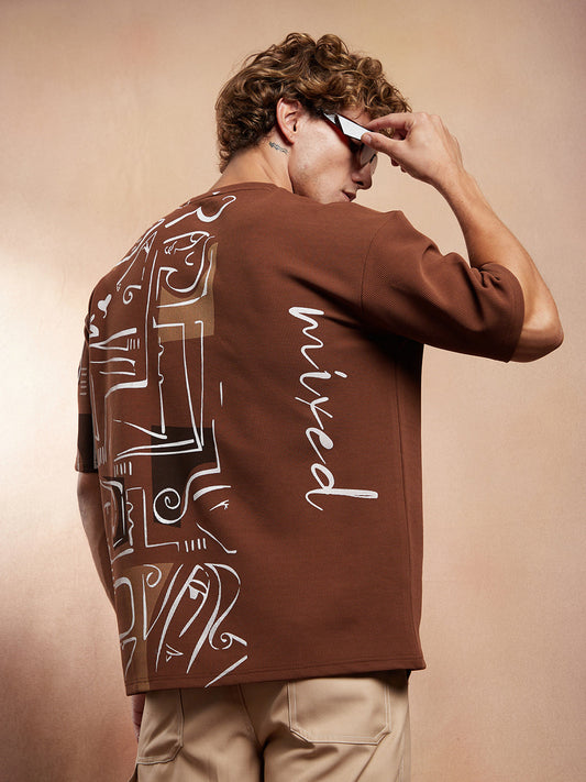 Boxy Folk-Wave T-Shirt