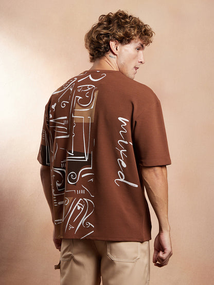 Boxy Folk-Wave T-Shirt
