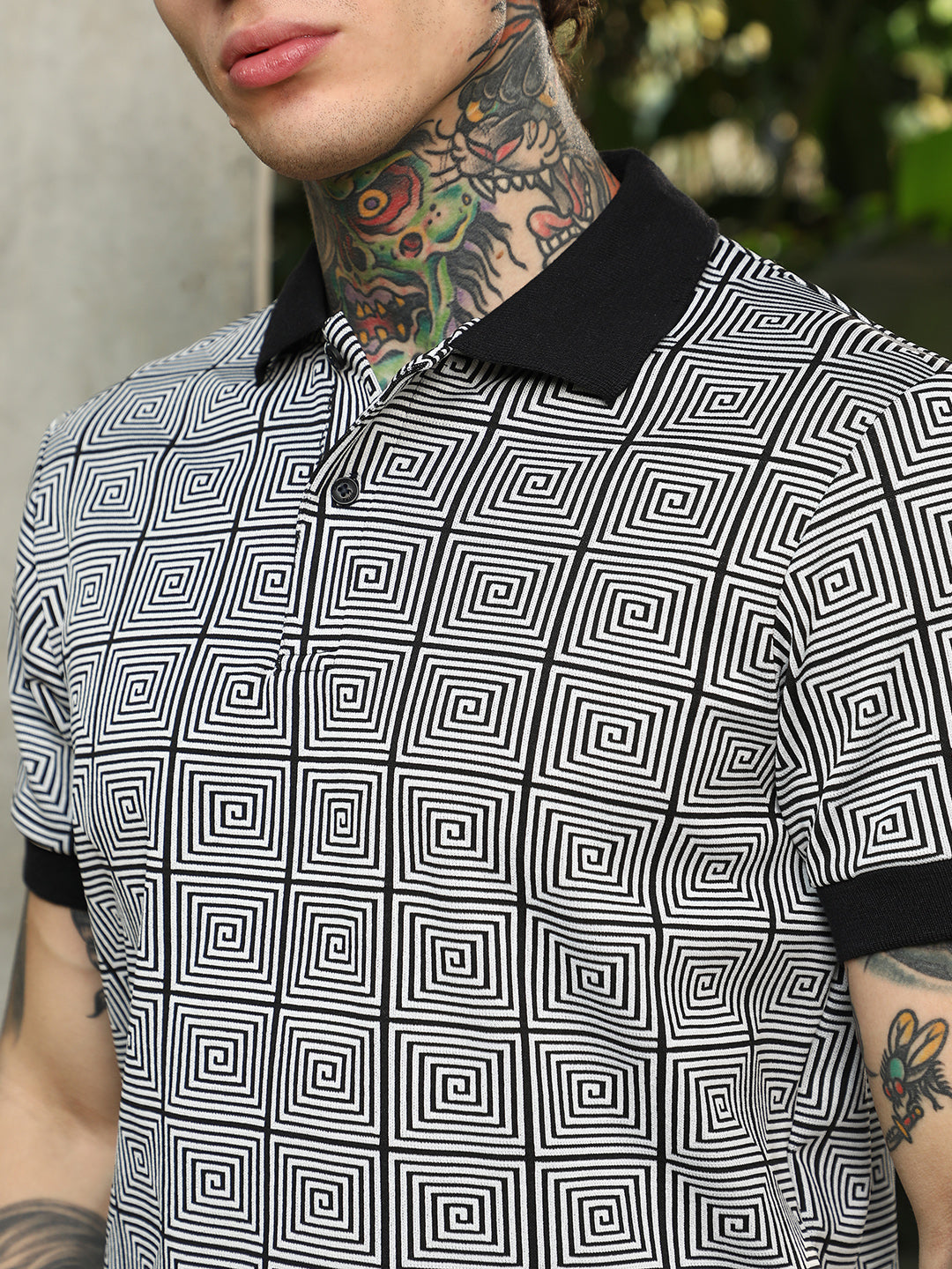 Optical-Illusion Polo T-Shirt