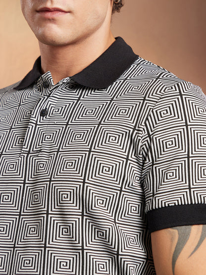 Optical-Illusion Polo T-Shirt