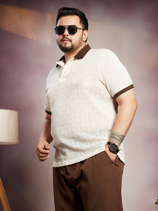 Contrast Quad Polo T-Shirt