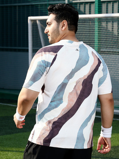Abstract-Motif Activewear T-Shirt