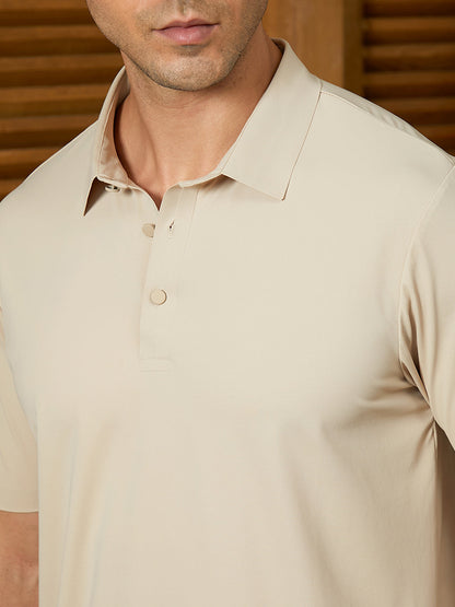 Seamless Solid Polo T-Shirt