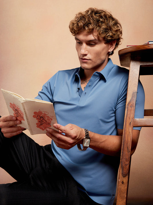 Seamless Solid Polo T-Shirt