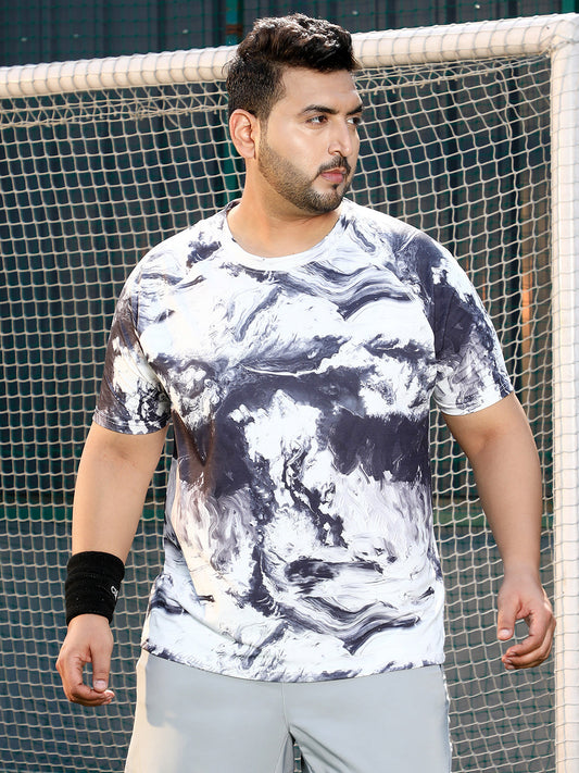 Contrast-Brushed Activewear T-Shirt
