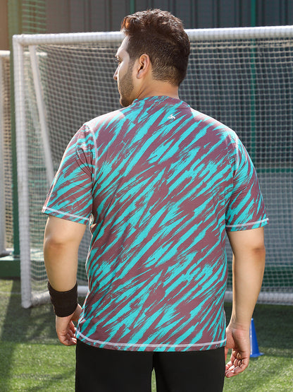 Contrast-Stroke Activewear T-Shirt