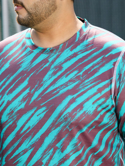 Contrast-Stroke Activewear T-Shirt