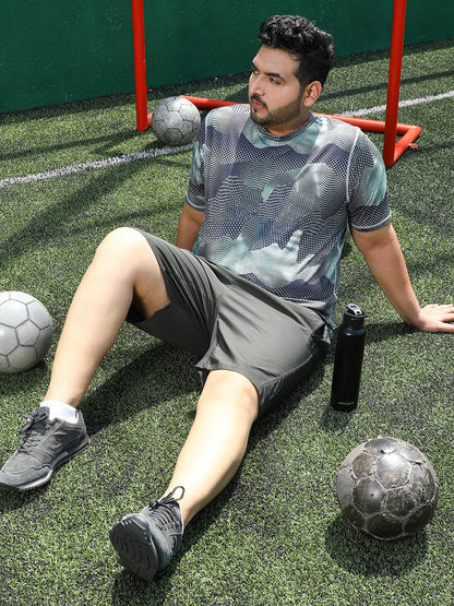 Abstract-Motif Activewear T-Shirt