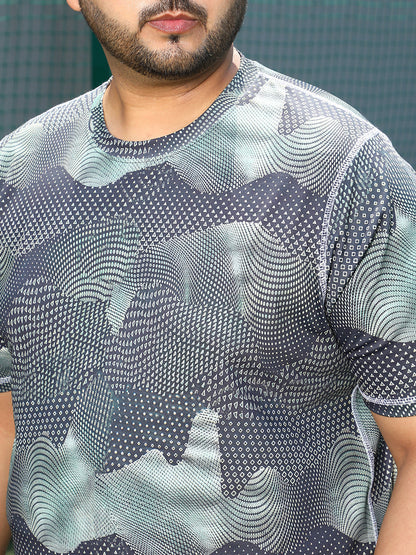Abstract-Motif Activewear T-Shirt
