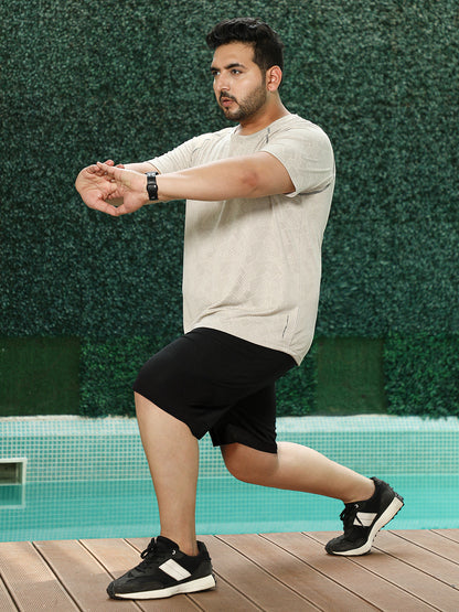 Abstract-Imprint Activewear T-Shirt