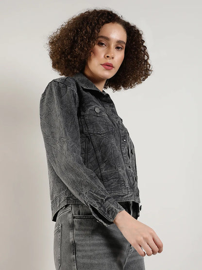 Acid-Wash Denim Jacket