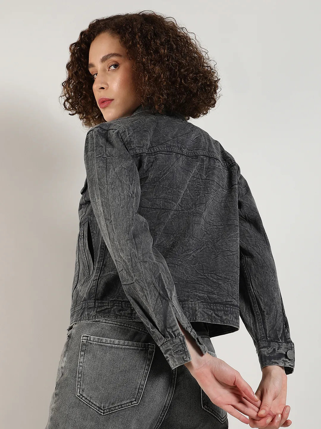 Acid-Wash Denim Jacket