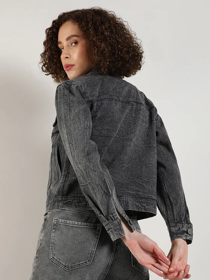Acid-Wash Denim Jacket
