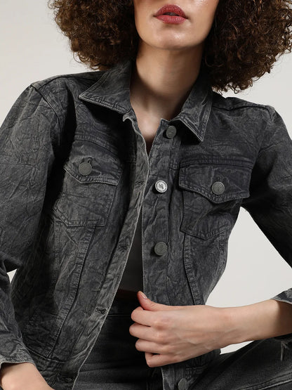 Acid-Wash Denim Jacket